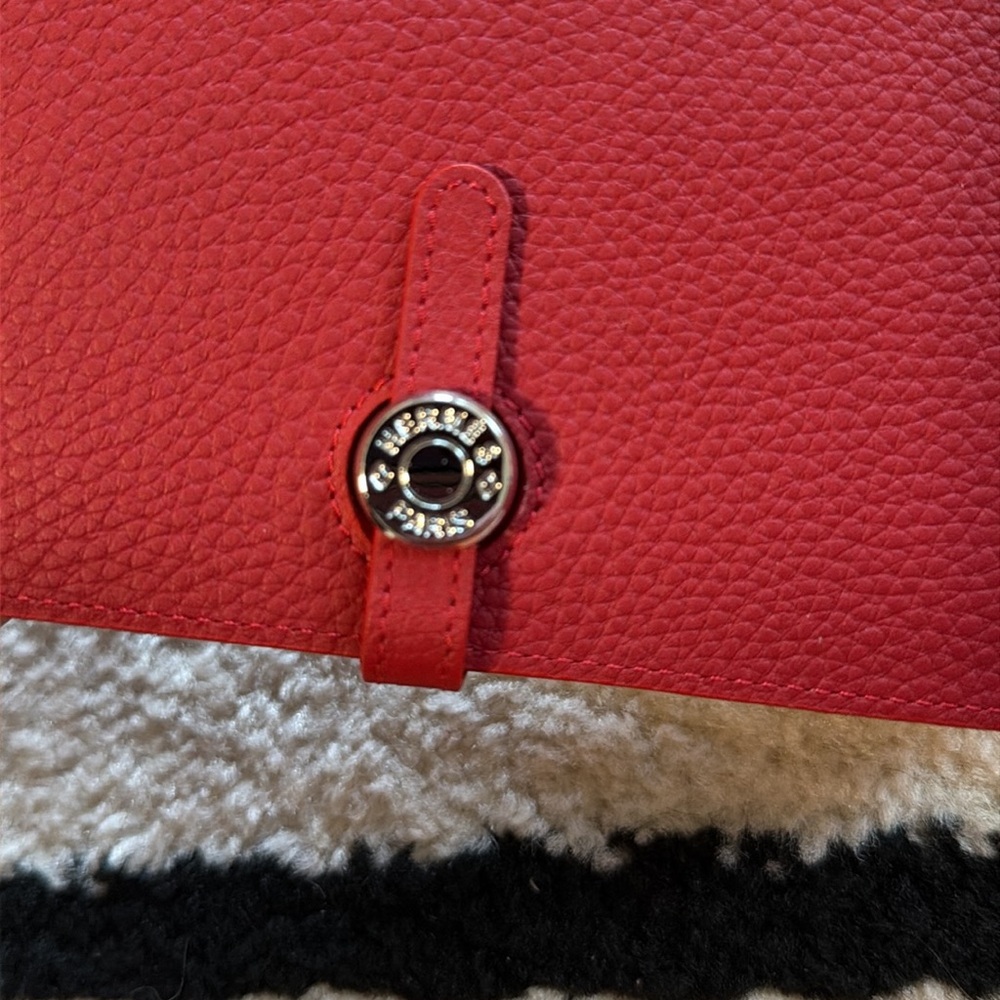 New Hermes Paris Dogon Red Genuine Leather Wallet/Clutch - Picture 5 of 14